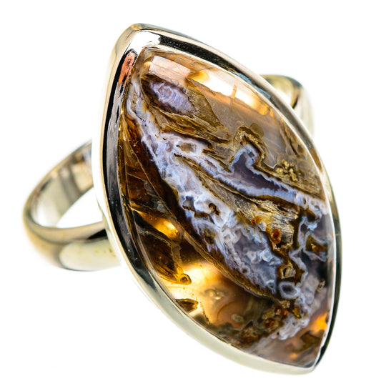 Turkish Tube Agate Rings handcrafted by Ana Silver Co - RING87259