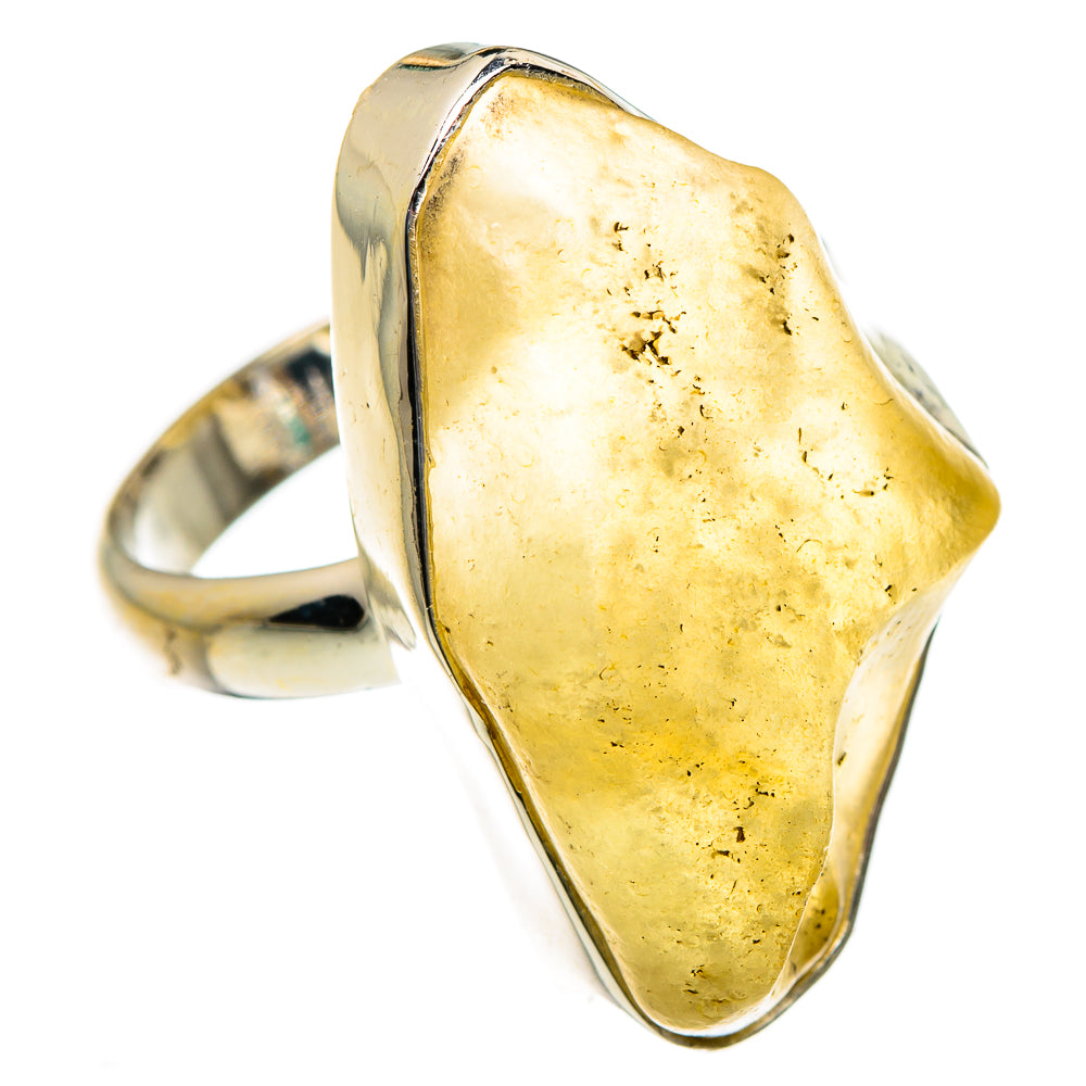 Libyan Desert Glass Rings handcrafted by Ana Silver Co - RING87265