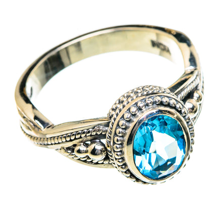 Blue Topaz Rings handcrafted by Ana Silver Co - RING87273