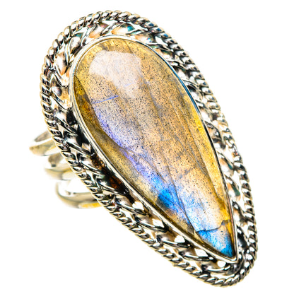 Labradorite Rings handcrafted by Ana Silver Co - RING87285