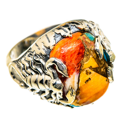 Spiny Oyster Turquoise Rings handcrafted by Ana Silver Co - RING87296