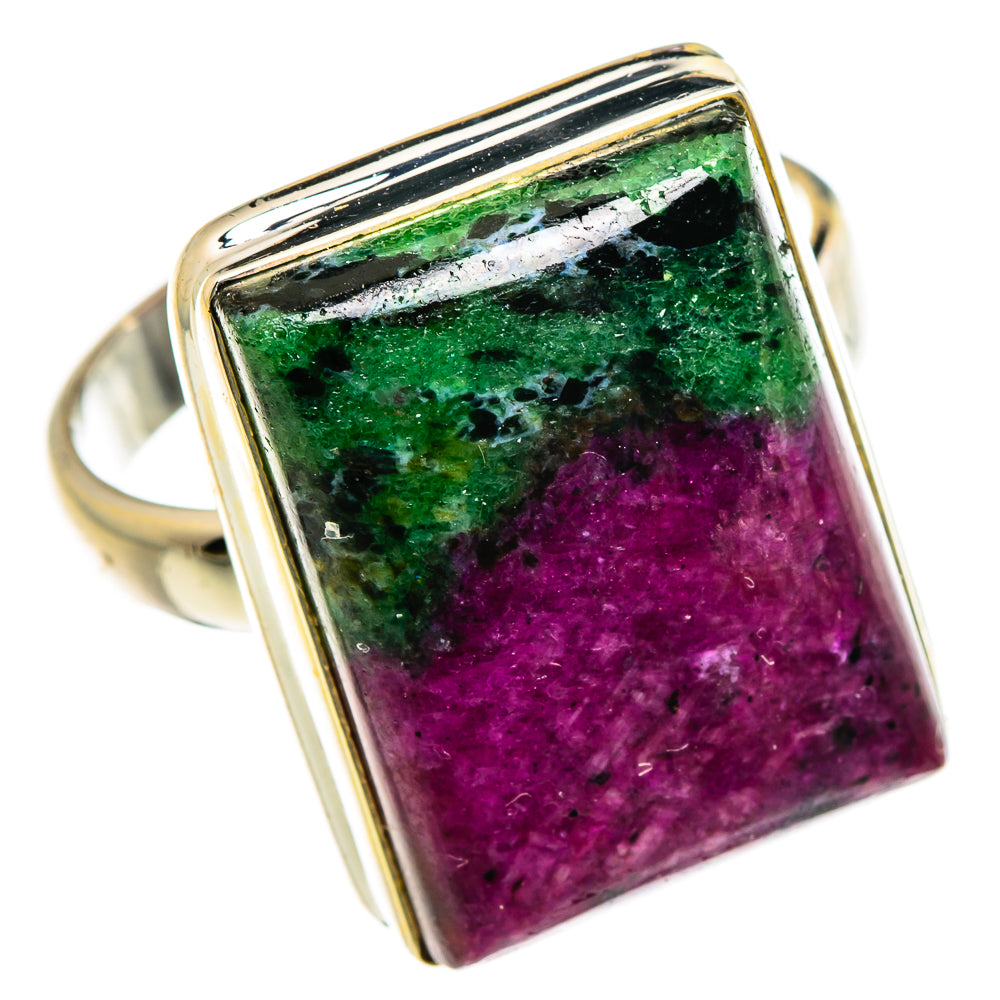 Ruby Zoisite Rings handcrafted by Ana Silver Co - RING87300