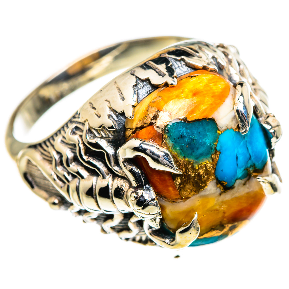 Spiny Oyster Turquoise Rings handcrafted by Ana Silver Co - RING87301