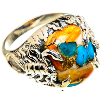 Spiny Oyster Turquoise Rings handcrafted by Ana Silver Co - RING87301