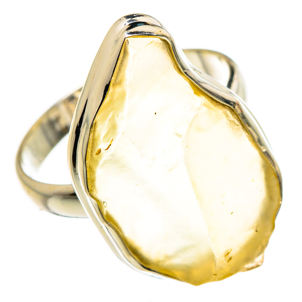 Libyan Desert Glass Rings handcrafted by Ana Silver Co - RING87314