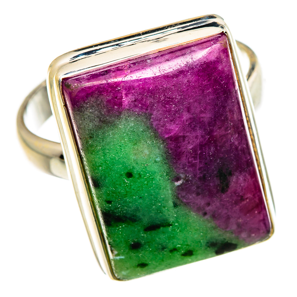 Ruby Zoisite Rings handcrafted by Ana Silver Co - RING87316