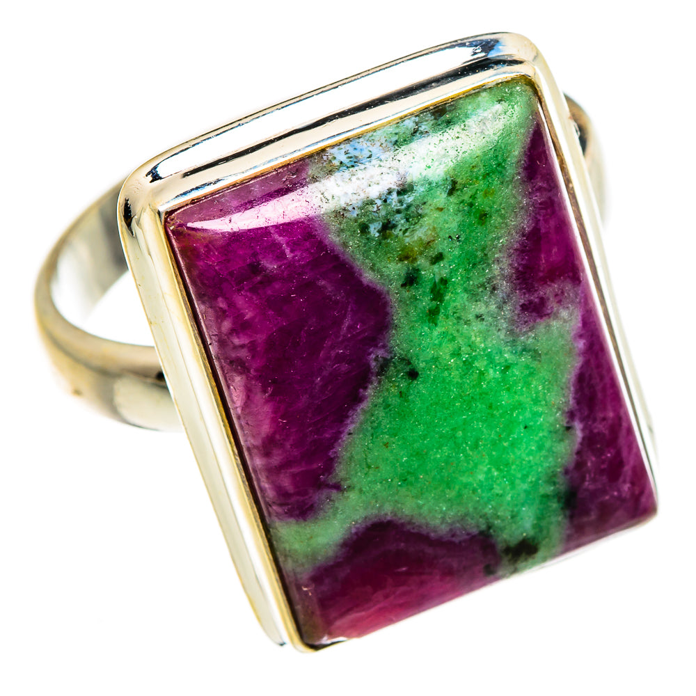 Ruby Zoisite Rings handcrafted by Ana Silver Co - RING87329