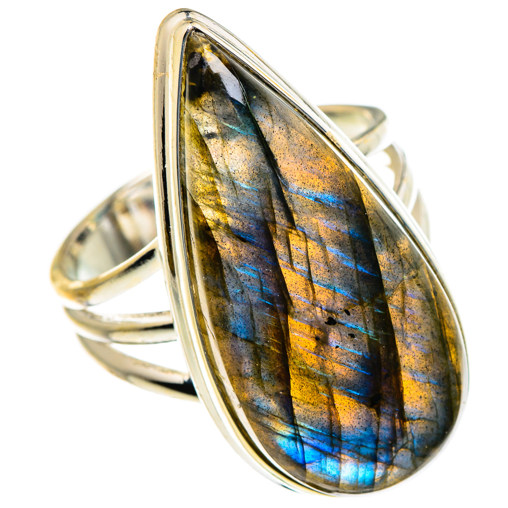 Labradorite Rings handcrafted by Ana Silver Co - RING87333