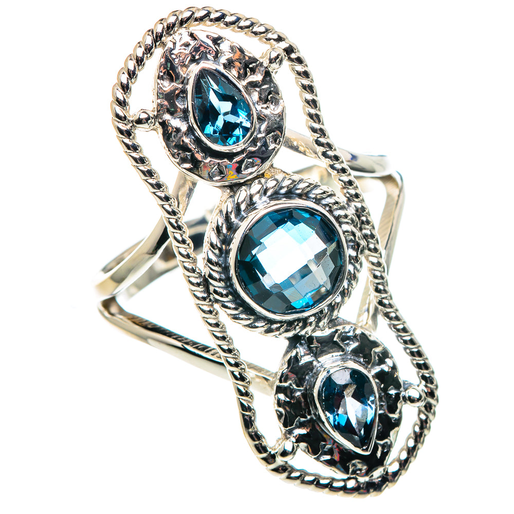 Blue Quartz Rings handcrafted by Ana Silver Co - RING87351