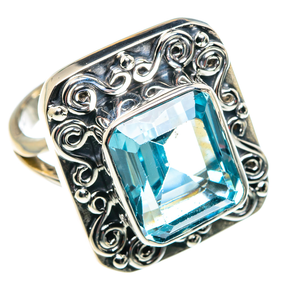 Blue Topaz Rings handcrafted by Ana Silver Co - RING87356