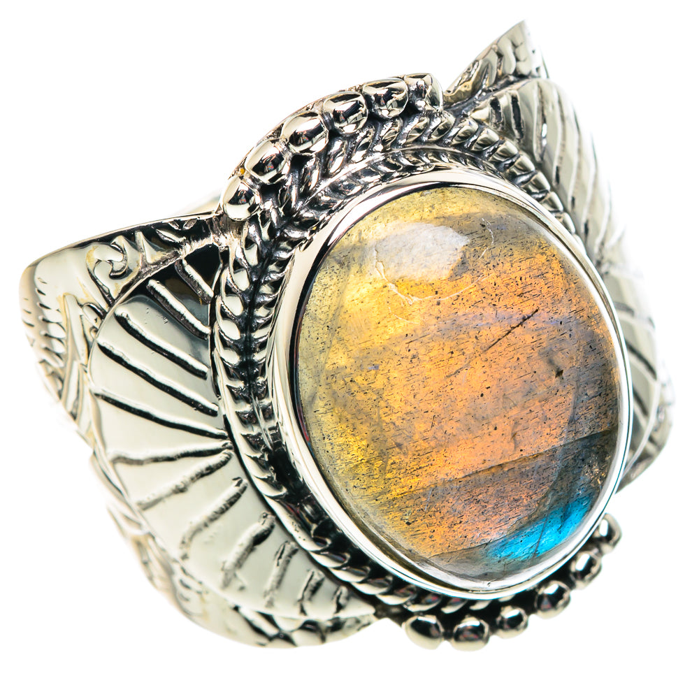 Labradorite Rings handcrafted by Ana Silver Co - RING87357