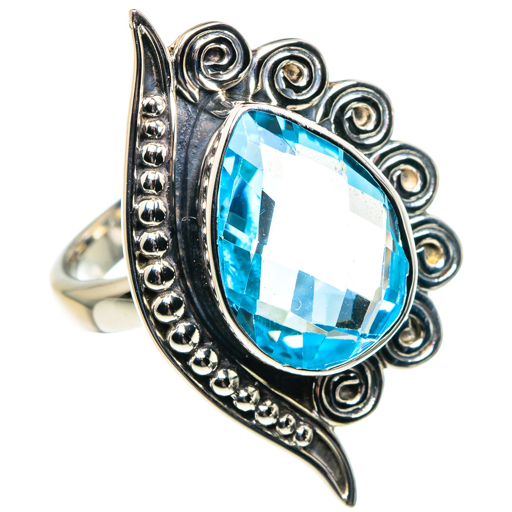 Blue Topaz Rings handcrafted by Ana Silver Co - RING87363