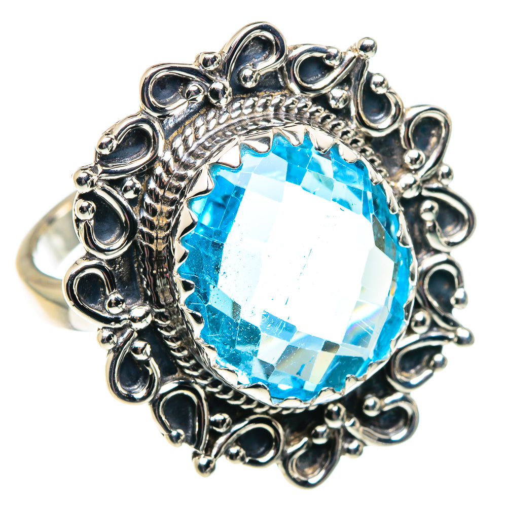 Blue Topaz Rings handcrafted by Ana Silver Co - RING87364
