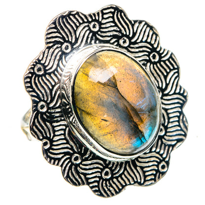 Labradorite Rings handcrafted by Ana Silver Co - RING87368
