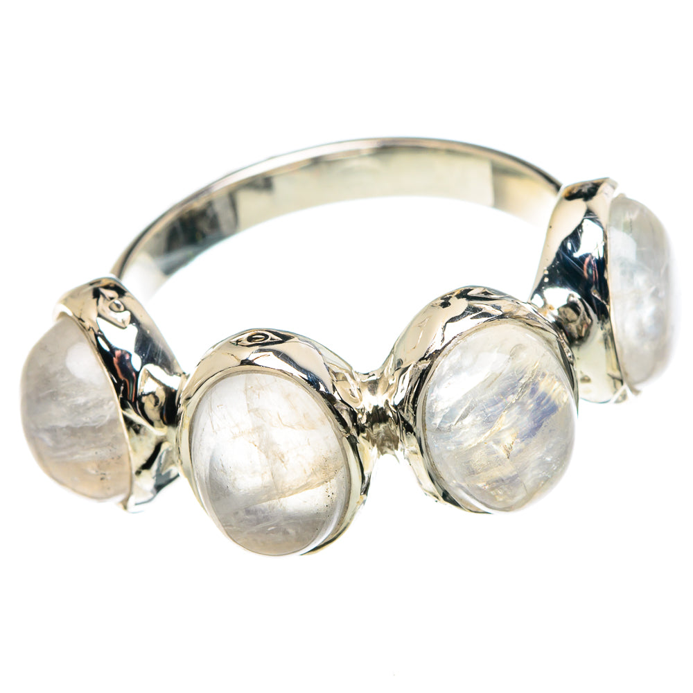 Rainbow Moonstone Rings handcrafted by Ana Silver Co - RING87386