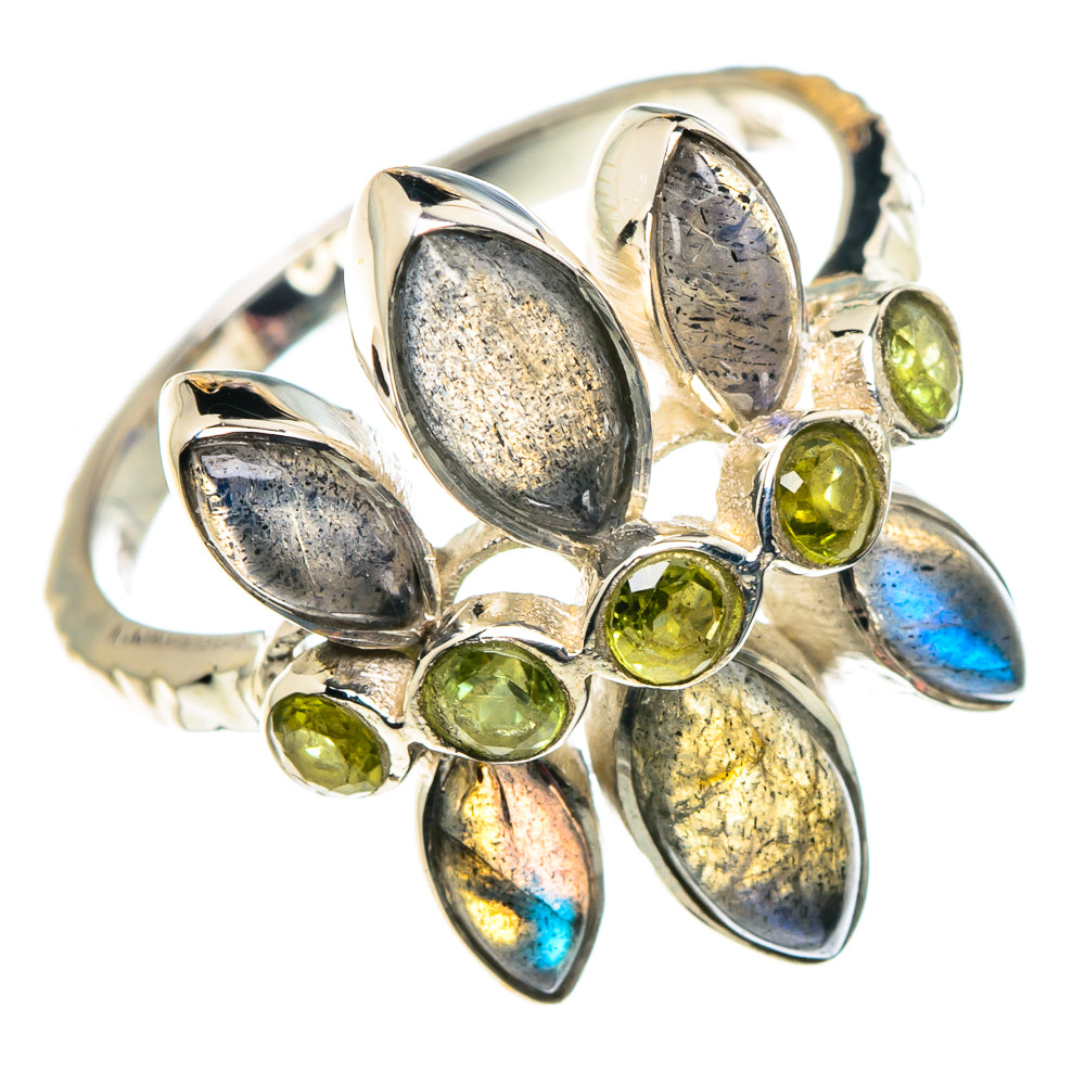 Labradorite, Blue Topaz Rings handcrafted by Ana Silver Co - RING87388