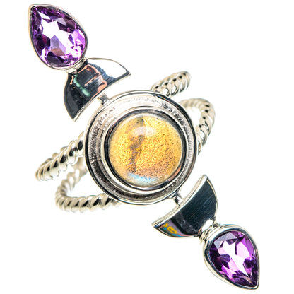 Labradorite, Amethyst Rings handcrafted by Ana Silver Co - RING87389