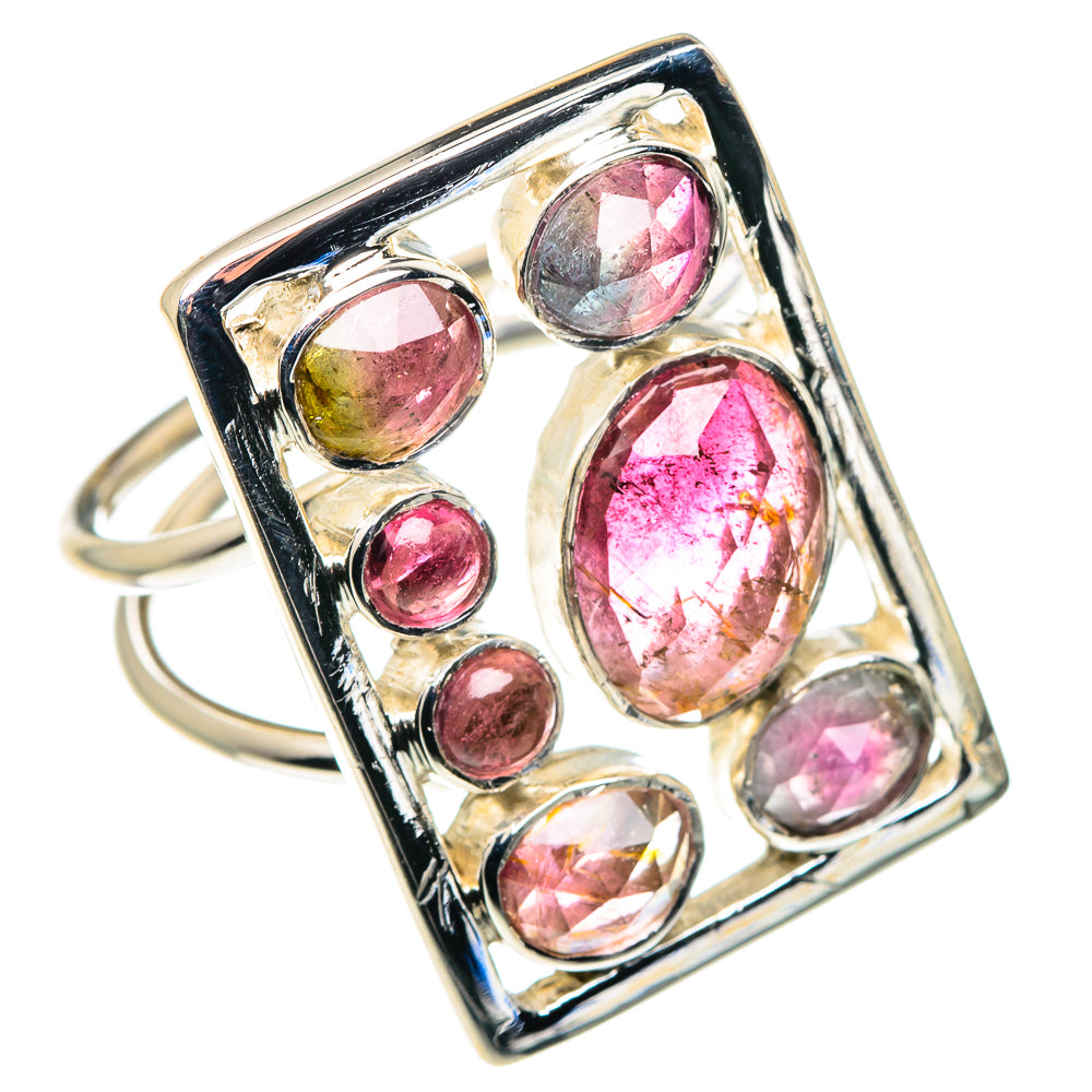 Watermelon Tourmaline Rings handcrafted by Ana Silver Co - RING87428