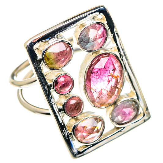 Watermelon Tourmaline Rings handcrafted by Ana Silver Co - RING87428