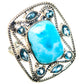Larimar, Blue Quartz Rings handcrafted by Ana Silver Co - RING87443