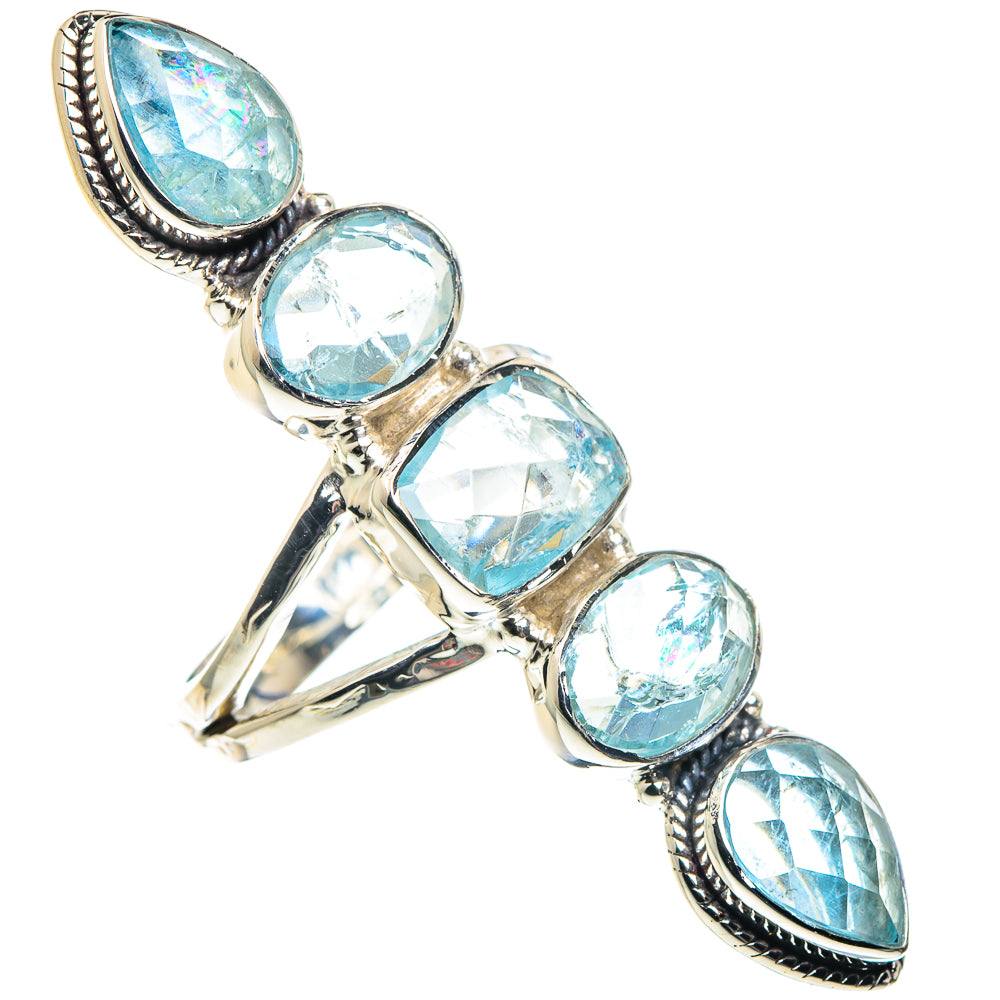 Blue Topaz Rings handcrafted by Ana Silver Co - RING87448
