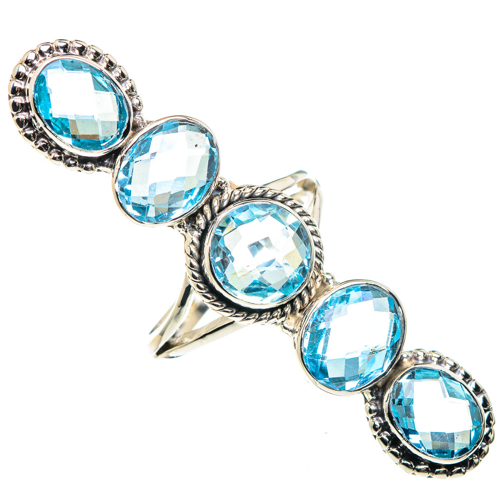 Blue Topaz Rings handcrafted by Ana Silver Co - RING87468