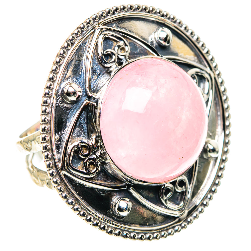 Rose Quartz Rings handcrafted by Ana Silver Co - RING87472