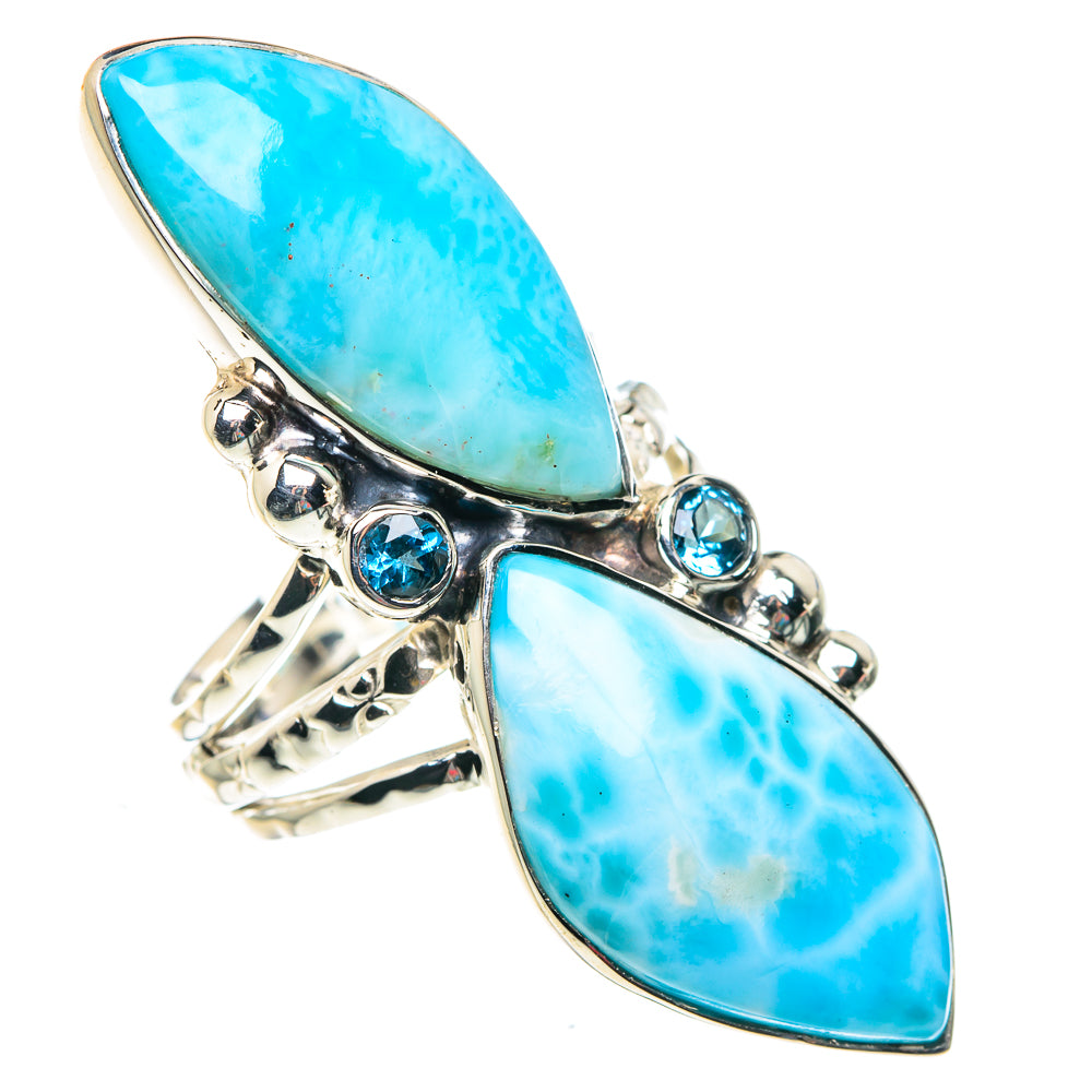 Larimar, Blue Quartz Rings handcrafted by Ana Silver Co - RING87483