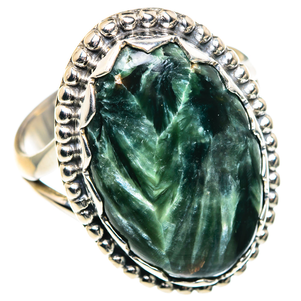 Seraphinite Rings handcrafted by Ana Silver Co - RING87531