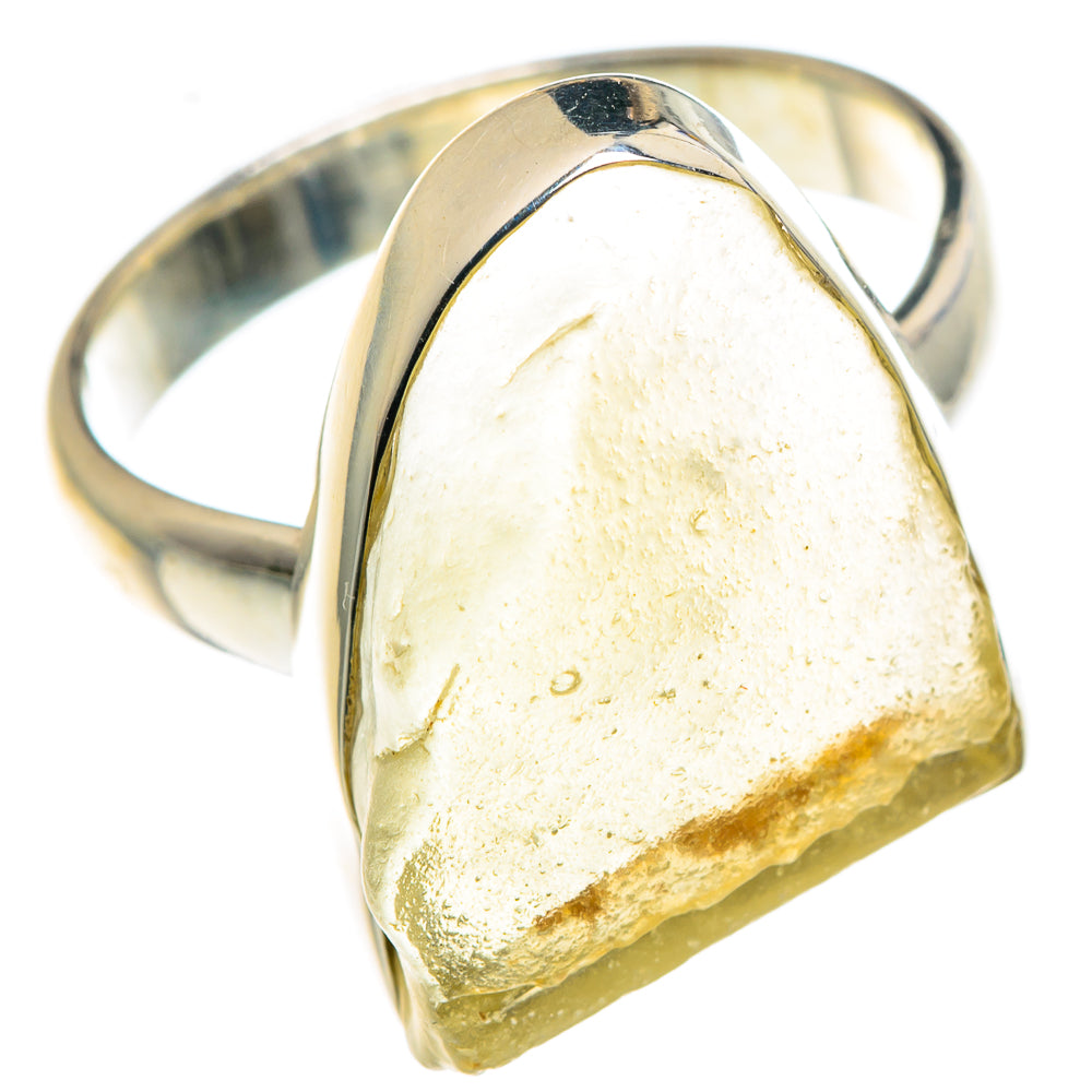 Libyan Desert Glass Rings handcrafted by Ana Silver Co - RING87534 - Photo 2
