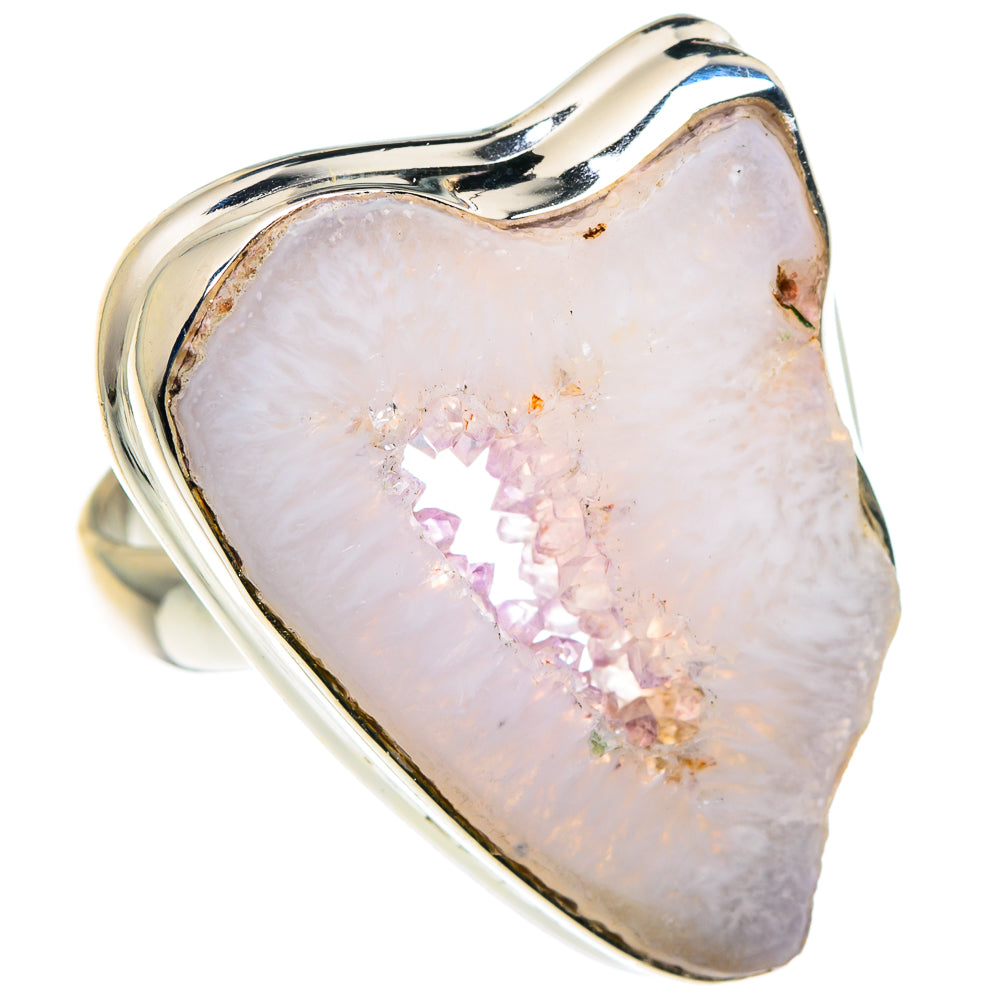 White Geode Slice Rings handcrafted by Ana Silver Co - RING87542