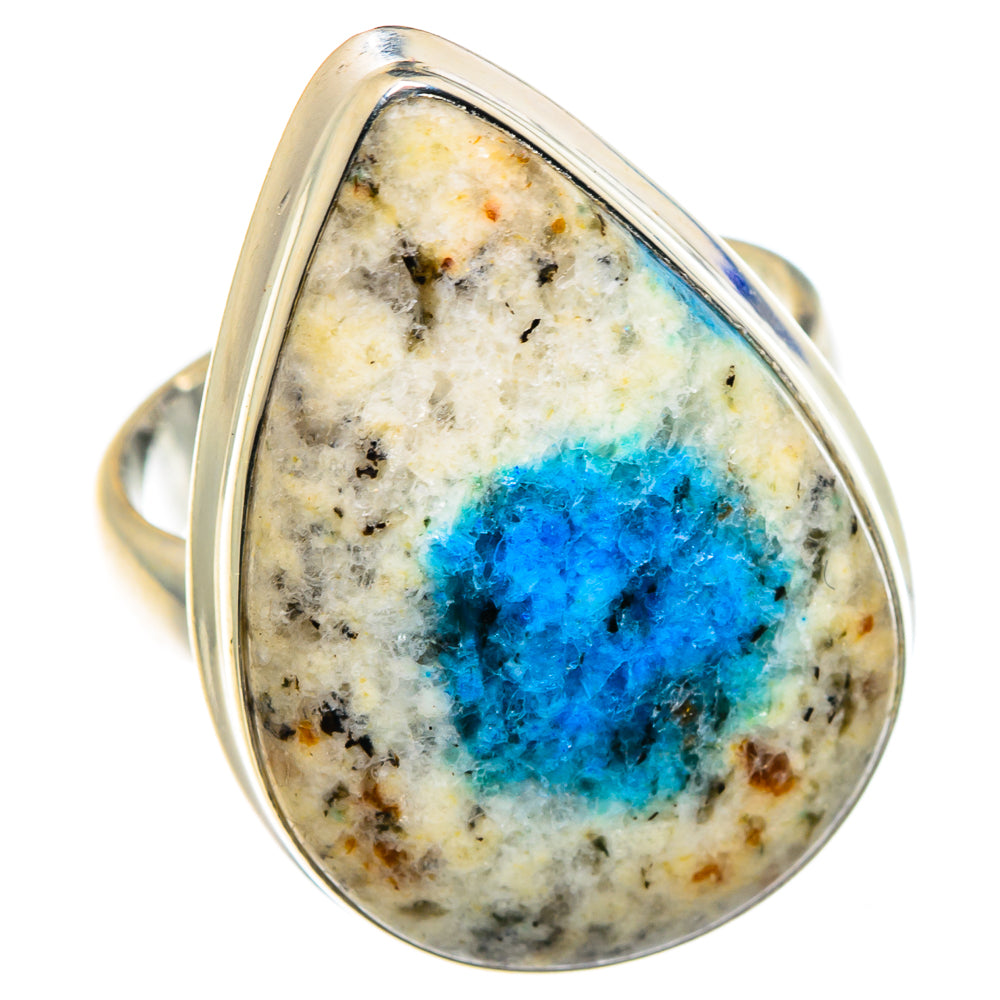 K2 Blue Azurite Rings handcrafted by Ana Silver Co - RING87548