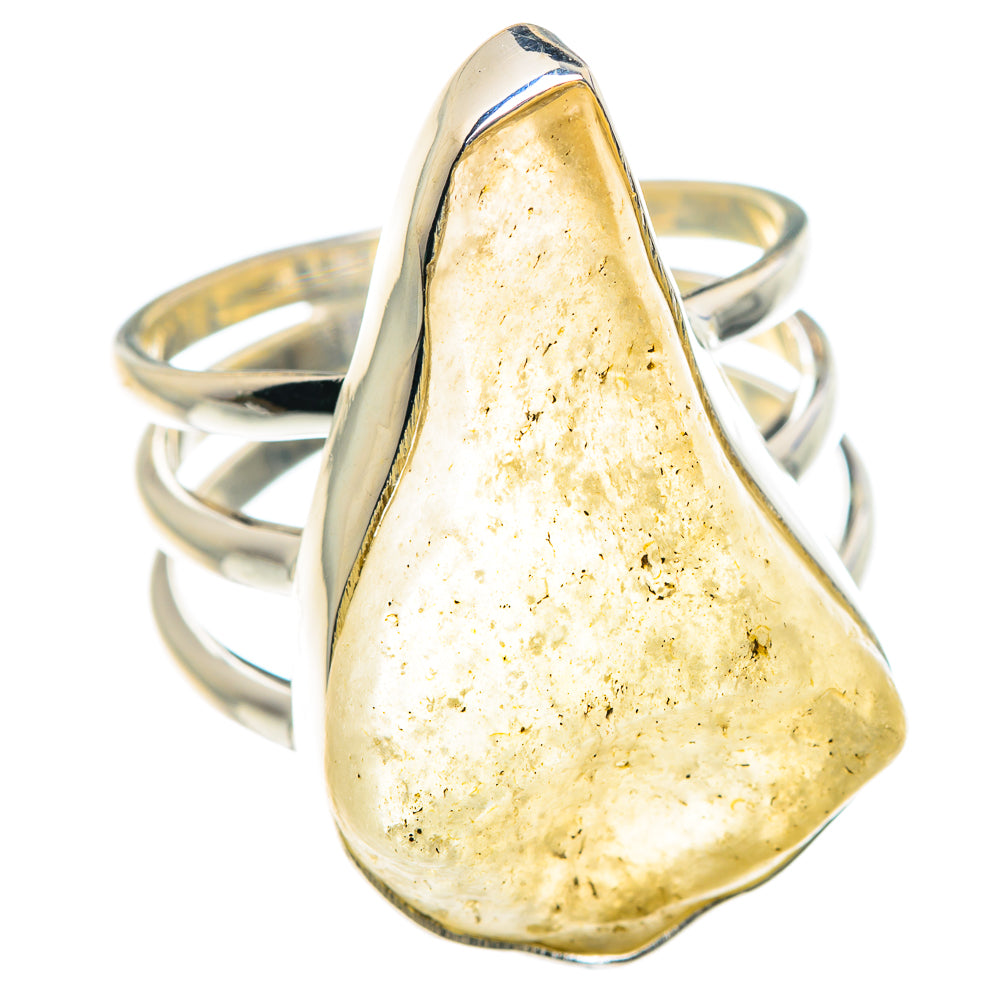 Libyan Desert Glass Rings handcrafted by Ana Silver Co - RING87551