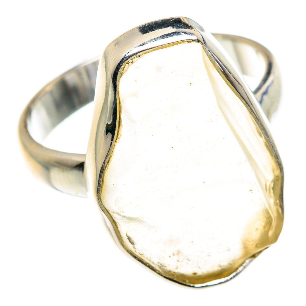 Libyan Desert Glass Rings handcrafted by Ana Silver Co - RING87552 - Photo 2