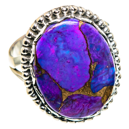 Purple Copper Composite Turquoise Rings handcrafted by Ana Silver Co - RING87553