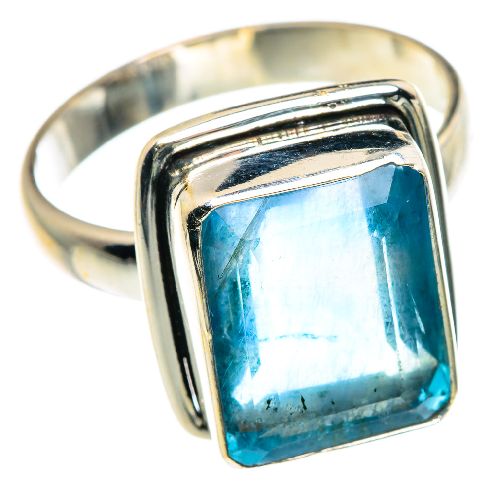 Blue Fluorite Rings handcrafted by Ana Silver Co - RING87562