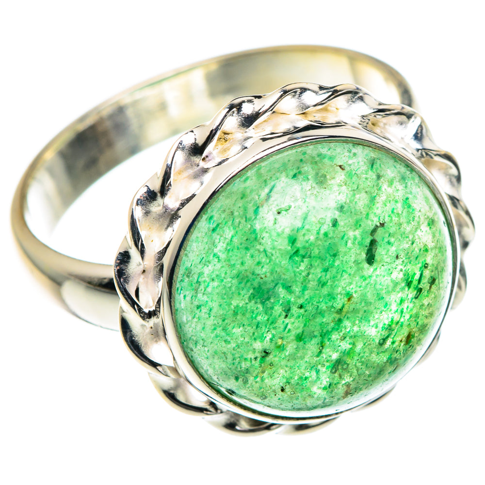 Green Aventurine Rings handcrafted by Ana Silver Co - RING87578