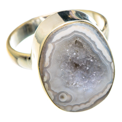 White Geode Slice Rings handcrafted by Ana Silver Co - RING87585