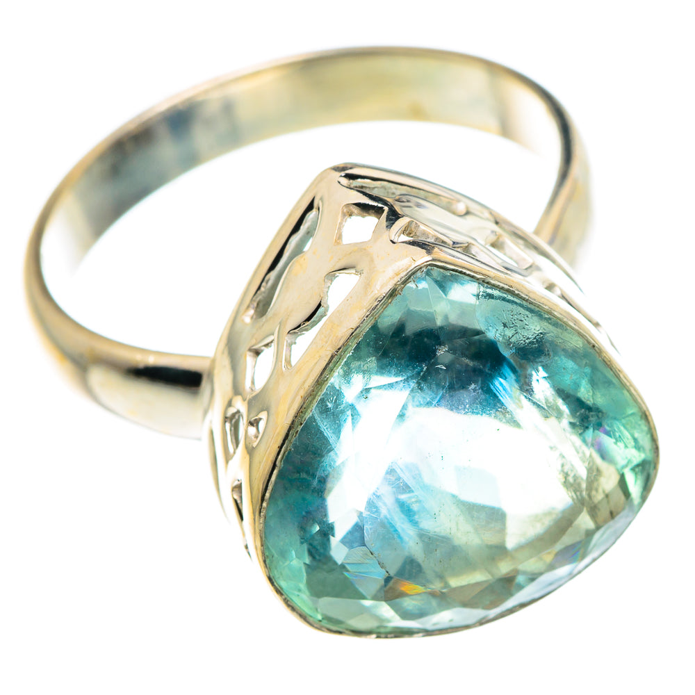 Blue Fluorite Rings handcrafted by Ana Silver Co - RING87587