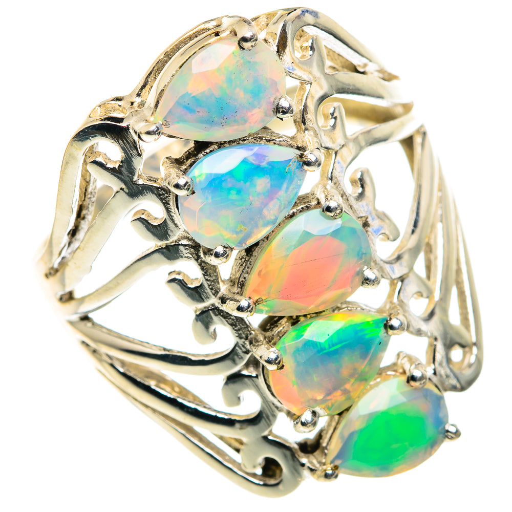 Ethiopian Opal Rings handcrafted by Ana Silver Co - RING87613