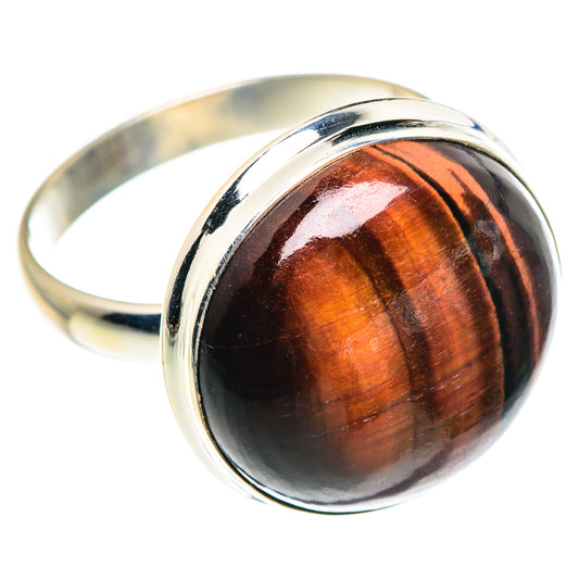 Red Tiger Eye Rings handcrafted by Ana Silver Co - RING87625