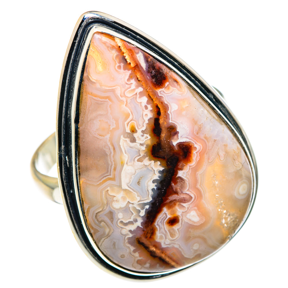 Crazy Lace Agate Rings handcrafted by Ana Silver Co - RING87626
