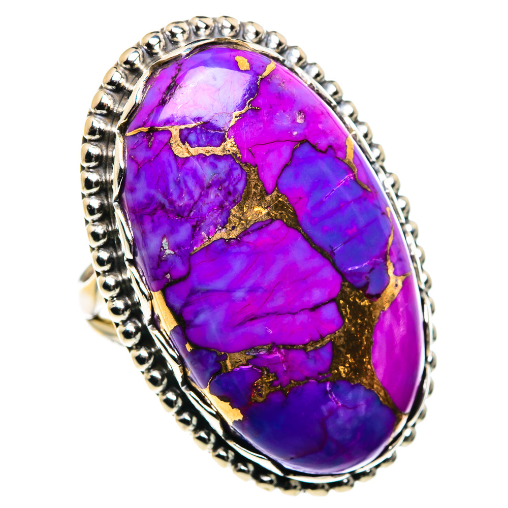 Purple Copper Composite Turquoise Rings handcrafted by Ana Silver Co - RING87637
