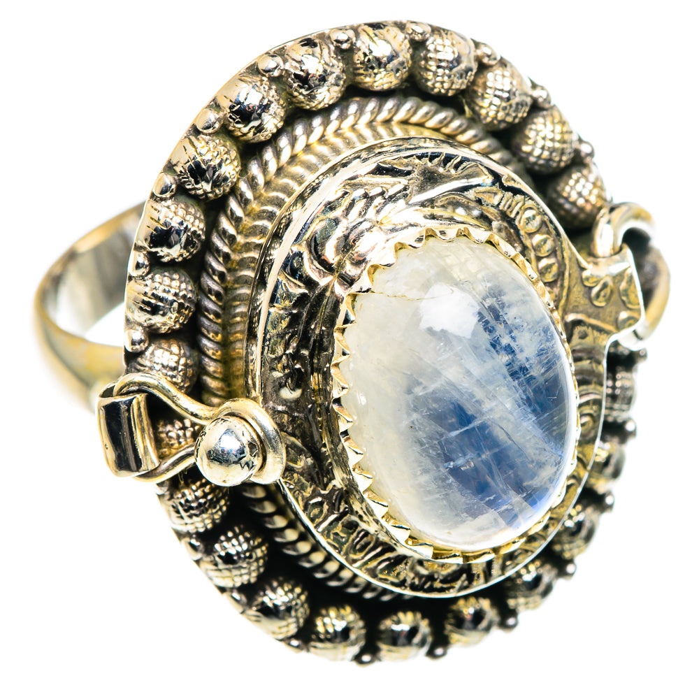 Rainbow Moonstone Rings handcrafted by Ana Silver Co - RING87642