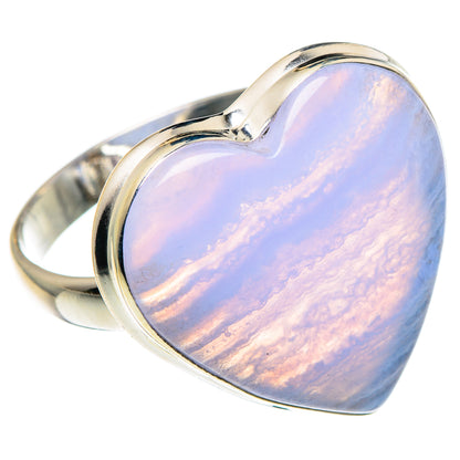 Blue Lace Agate Rings handcrafted by Ana Silver Co - RING87643