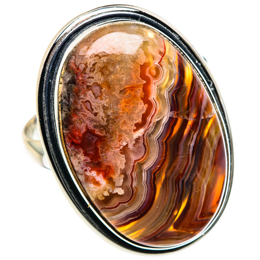 Crazy Lace Agate Rings handcrafted by Ana Silver Co - RING87656