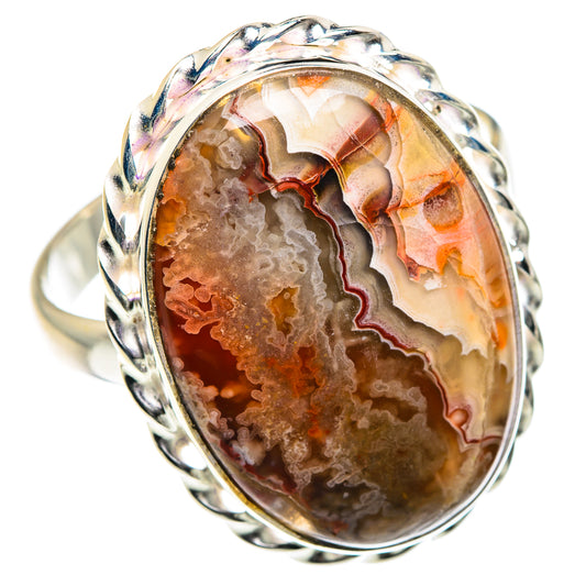 Crazy Lace Agate Rings handcrafted by Ana Silver Co - RING87658