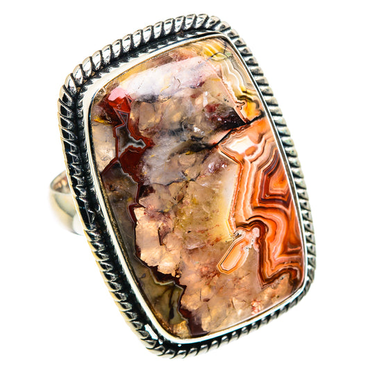 Crazy Lace Agate Rings handcrafted by Ana Silver Co - RING87679