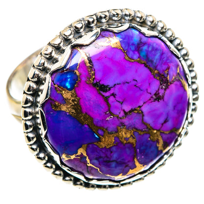 Purple Copper Composite Turquoise Rings handcrafted by Ana Silver Co - RING87683
