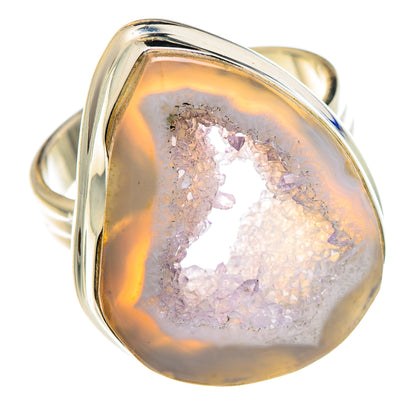White Geode Slice Rings handcrafted by Ana Silver Co - RING87687